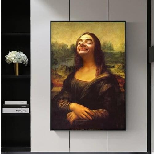 Nordic Style Minimalism Mona Lisa Poster Wall Art Canvas Prints Beer Painting Modular Pictures Living Room Modern Home Decor
