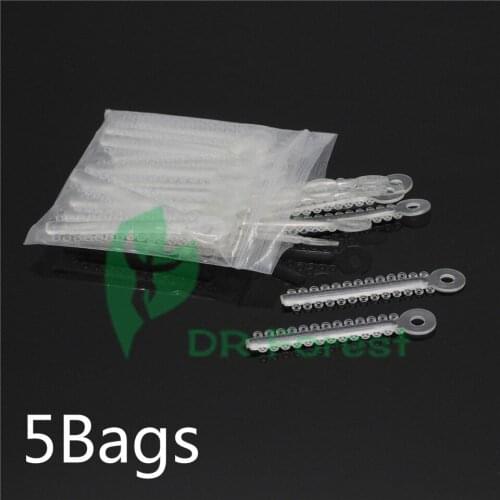 Dental Lab Orthodontics Elastic Elastomeric Ligature Ties Bands Brace 5Bags