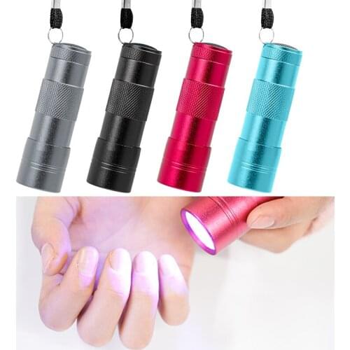Nail Dryer Mini LED Flashlight UV Lamp Portable For Nail Gel Fast Dryer Cure 4 Colors Choose Nail Gel Cure Manicure Tool TSLM1