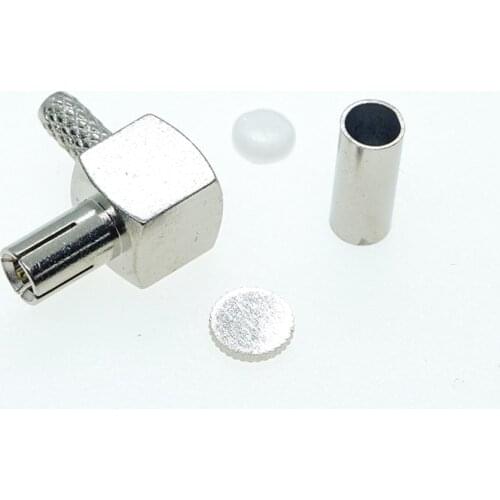 TS9 male plug Connector right angle RA 90 Degree RF crimp for RG174 RG316 RG178 Cable