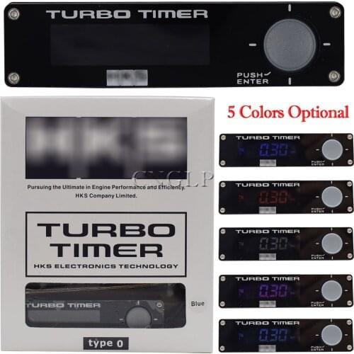 New 5 Colors in 1 Racing Car Turbo Timer LED Type 0 for DC 12V Auto Digital Display Turbo Timer Relay Controller Kit with Logo