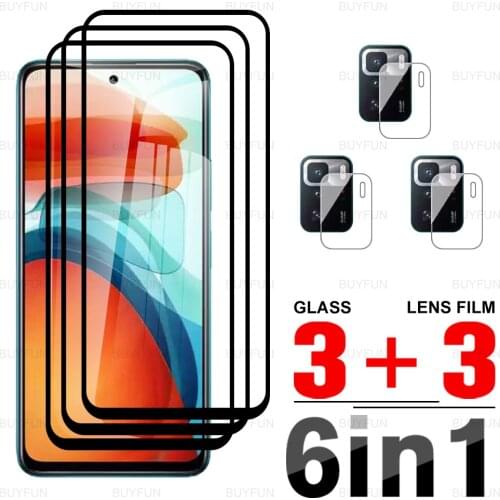 6in1 Screen Protector For Poco X3 GT 6.6inch Black edge tempered glass for xiaomi xioami poco pocophone x 3 x3gt camera film