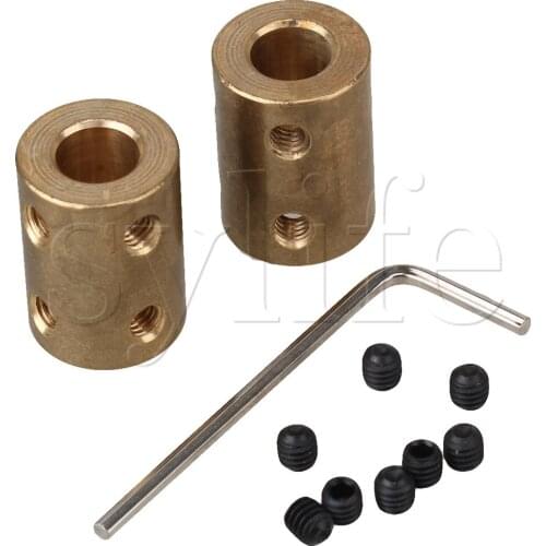 2pcs 8 x 8mm Rigid Copper Shaft Coupler Stepper Servo DC Motor CNC Coupling