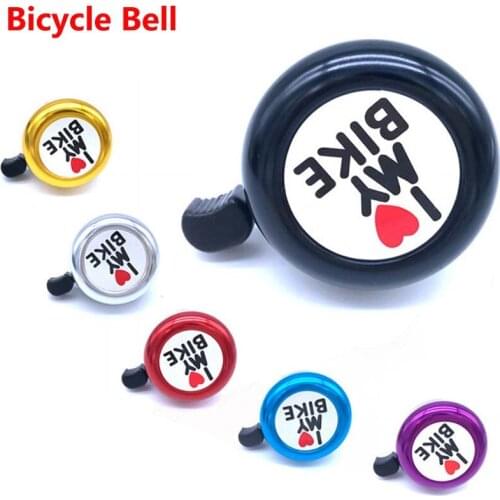 1PCS Bicycle Bell Mountain Bike Bell New Aluminum Bell I Love Mybike Mini Love Bell Riding Equipment 210112