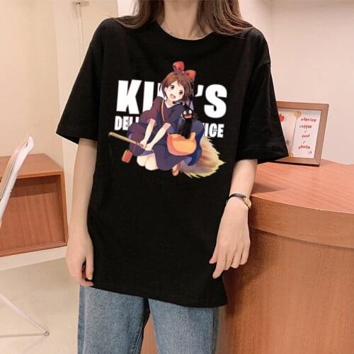 2020 anime T-Shirt Kikis Delivery Service Cartoon t- shirt Tops Harajuku woman tshirts Female plus size tshirt kawaii clothes