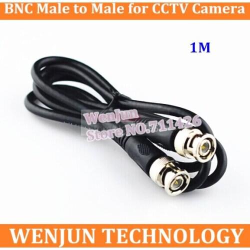 Free Shipping 1M(3ft) RG59 Coaxial extend Cable BNC male to BNC male for CCTV Camera M/M 2PCS/LOT