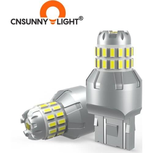 CNSUNNYLIGHT 2pcs T20 W21/5W 7443 7440 LED Canbus Light For Lada Kalina Granta Vesta DRL LED Bulbs 12V 6500K White Super Bright