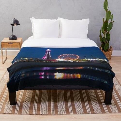 Blackpool Strand zu Nacht Decke Fleece Cartoon Print Kinder Warme Bett Decke neugeborenen sommer-kind-bay von Erwachsene Decke