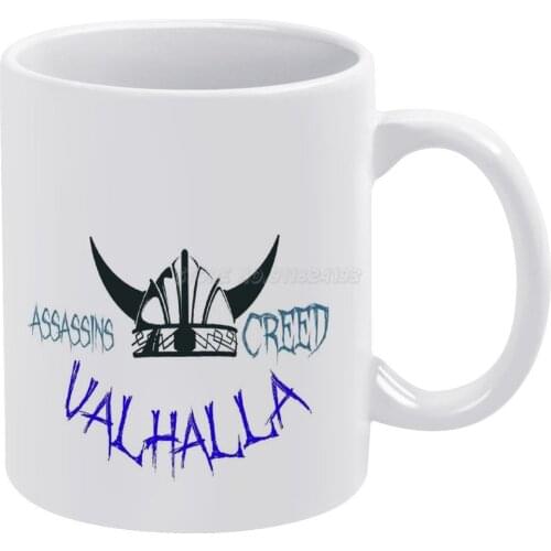 Valhalla Essential T Shirt White Mug Ceramic Mug Creative Mug Valhalla Valhalla Assassin Assassins Logo Creed Valhalla Artwork