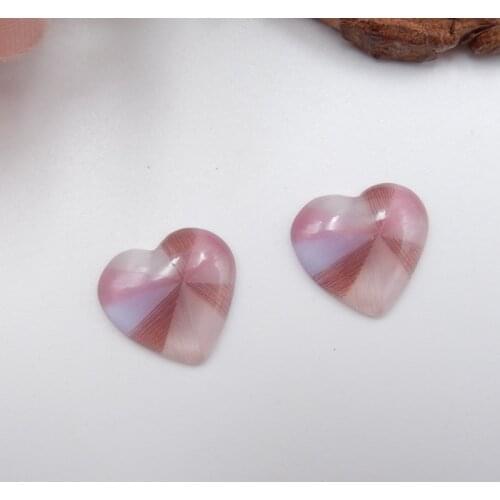 Cabochon Carved Combination Earrings Beads Birthday Gift Women Fashion 12X13X3mm1.7g