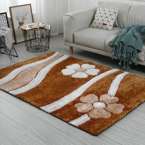 Korean Silk Thick Modern Carpets For Living Room Plush Carpet Bedroom Rugs For Bedside Soft Fluffy Carpet Kids Room Floor Mat