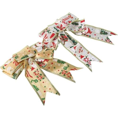 Ribbon Bow Shape Applique Garment Accessories For Christmas Tree Decoration Supplies