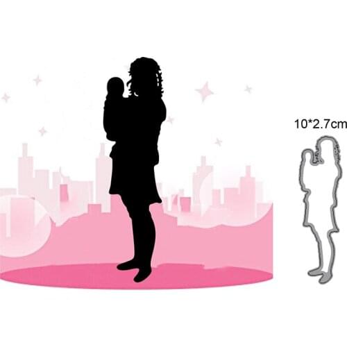 Mother baby Love Metal Cutting Dies For Stamp Scrapbooking Stencils DIY Paper Album Cards Decor Embossing