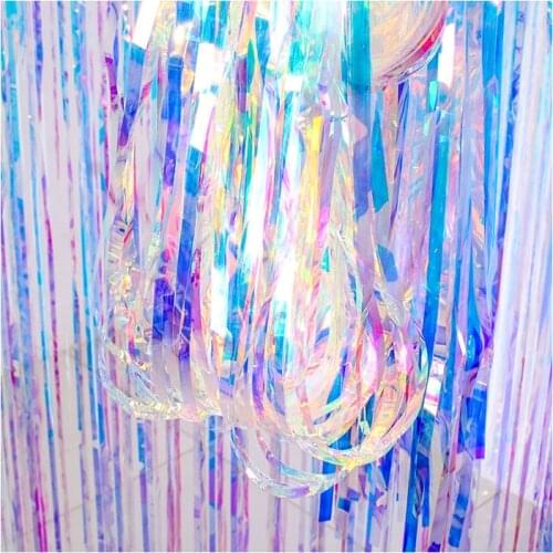 2M 3M 4M Metal Foil Flashing Rain Curtain Birthday Wedding Decoration Adult Anniversary Decoration Studio Background 075