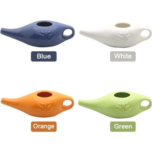 Outdoor Hiking Neti Nose Wash Ceramic Neti Pot Nose Washing Kit Sinus Rhinitis Allergy Safe Nose Cleaning Equipment Portable Pot