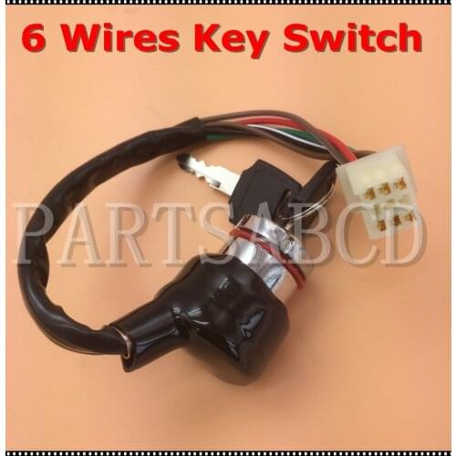 6 wires Ignition key switch 50cc 110cc 125cc 150cc 250cc go kart ATV Quad