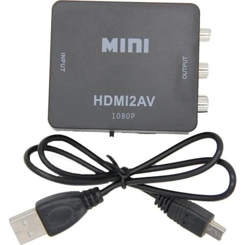 ForHDMI to AV/RCA CVBS 1080P Video Converter HDMI2AV Adapter Converter Box Support NTSC PAL Output HDMI-compatible TO AV Adapter