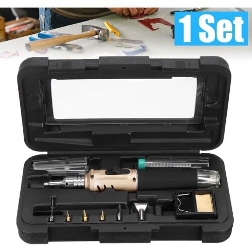 Professional Electric Butane Gas Soldering Iron Cordless Welding Soldering Iron Torch Kit HS-1115k Portable Soldering Iron Tools