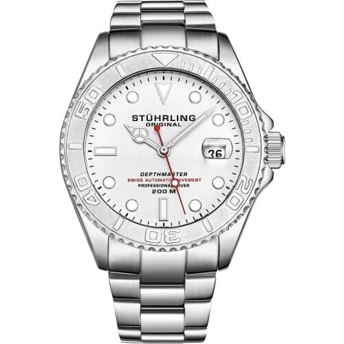 893.01 Stührling 42mm Swiss Automatic Mens Wristwatch