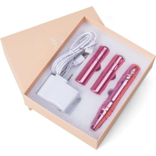 1 Pcs Professional Permanent Makeup Cartridge Machine Pen Beauty Eyebrow Tattoo Gun 50 Pcs Needles