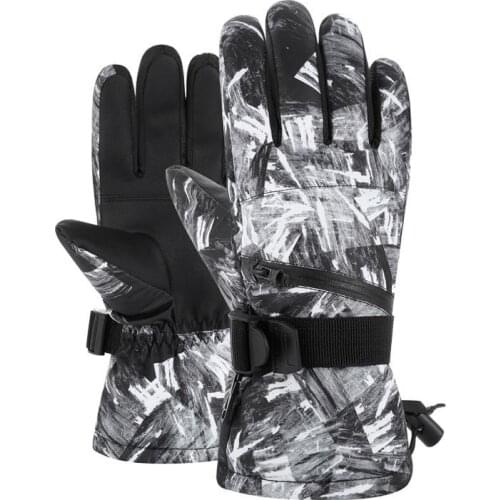 Warm Sports Gloves, Winter Ski Gloves, Mens and Womens Fashion Split-Finger Water-Repellent Riding Warmth Touch Screen Gloves