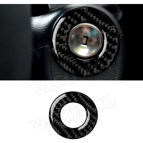 Carbon Fiber Interior Trim Ignition Key Hole Switch Ring Cover Sticker For Chevrolet Cruze 2009-2015 Car Accessories
