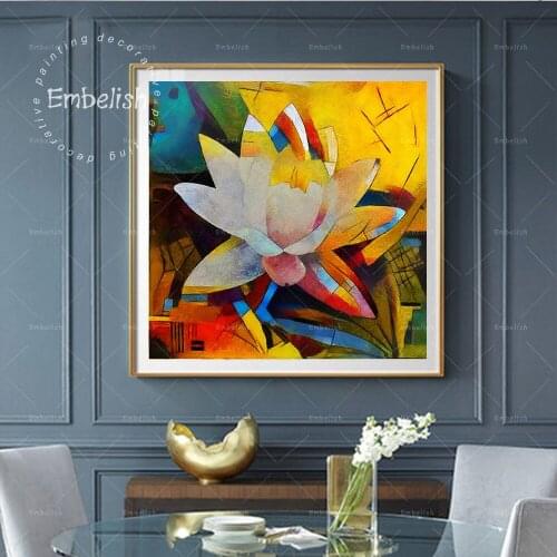 Embelish Modern Home Decor Floral bouquet Pictures By Kandinsky Abstract Flower Wall Posters For Living Room HD Canvas Painting