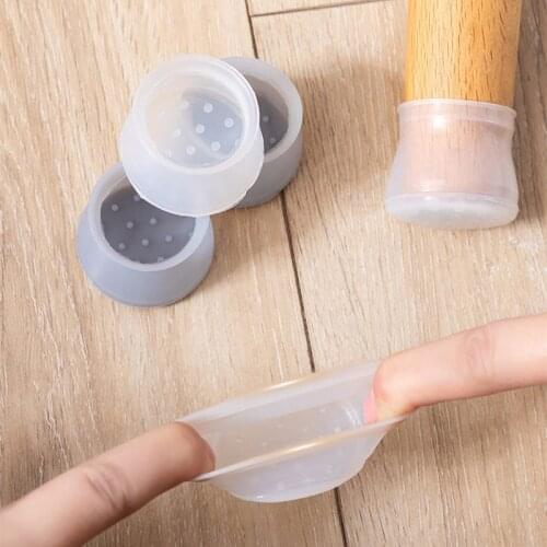 3 Colors Table Feet Covers Universal Wear-Resistan Furniture Leg Pads Elastic Silica Gel Chair Leg Mat Stool Foot Caps Thicken