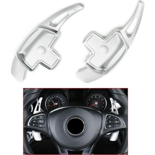Yubao For Benz A B C E Class CLA CLS E GLC GLE S SL SLC Silver Aluminum Car Steering Wheel Shift Paddle Shifter Extension