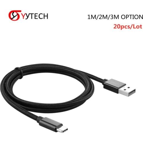 YYTECH 20pcs Type-C USB Nylon Charger Cable Power Supply Cord for PS4 Xbox One Controller Charging