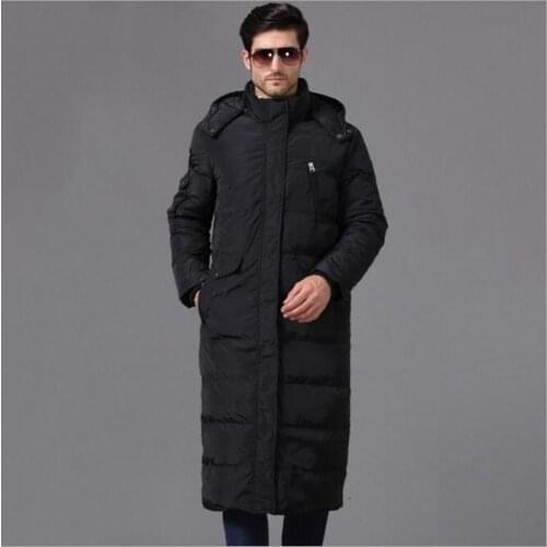 Winter Jacket Men Coat 90% Duck Down Jackets Long Coats Thick Warm Mens Outerwear Parka Male Overcoats Plus Size WLF086
