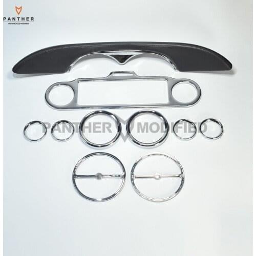 10 pcs Chrome Motorcycle Stereo Accent Speedometer Speaker Trim Ring and Interior cover decoration For Harley Electra Glide