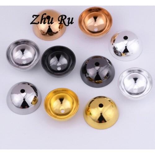 10pcs ZHU RU 20mm Bead cap hemisphere Cutting hat shape Charm Handmade Charms Cellphone Straps Pendant Jewelry Findings