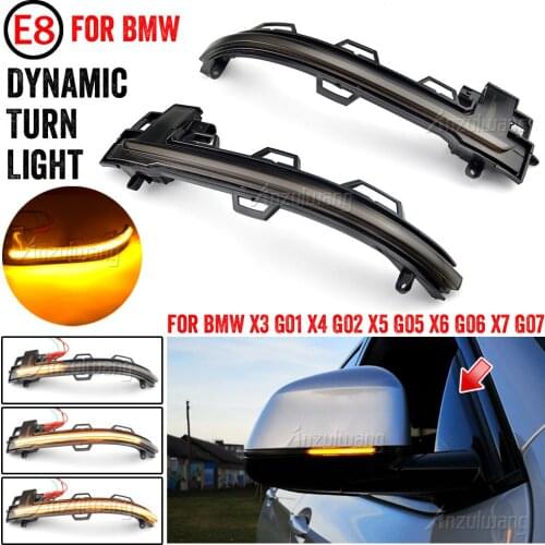 2pcs Dynamic Blinker For 2018 2019 2020 BMW X3 X4 X5 X6 X7 G01 G02 G05 G06 G07 LED Turn Signal Mirror Light Flasher Arrow