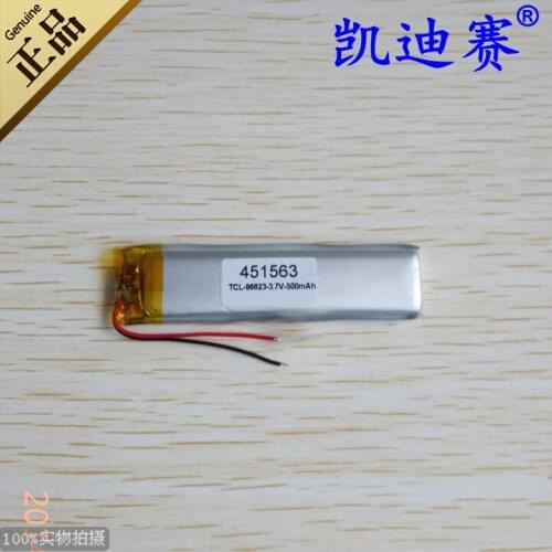 3.7V 451563 polymer lithium battery 500mAh traffic recorder LED voice box toys