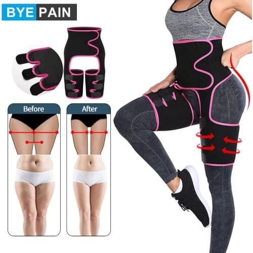 3-in-1 Waist Thigh Trimmer with Butt Lifter for Women, Workout Fitness,High Waist Neoprene Butt Lifter Shapewear Belt