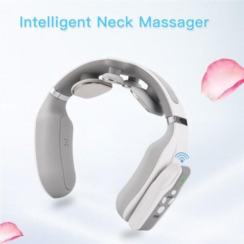 4D Wireless Smart Electric Neck Massager Massage Body Shoulde Pain Relief with Electronic Pad