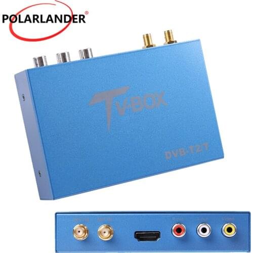 Car TV receiver box multiple OSD language blue/black Support speeds over 160 km/h Automatic/manual scan channel search 10-24V