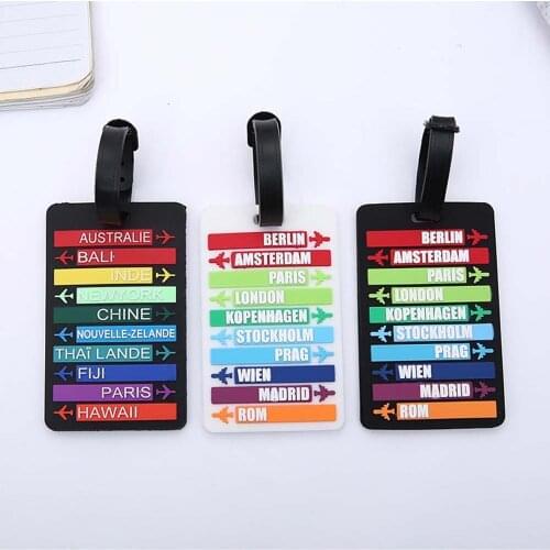 ISKYBOB Suitcase Luggage Portable Tags Identifier Label ID Address Holder Protection Cover Luggage Tag Travel Accessories New