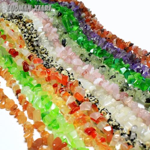 Wholesale Strand 87cm Gravel Irregular 5-8 mm Natural Stone Beads For Jewelry Making Crystal Onyx DIY Bracelet Necklace 34.5