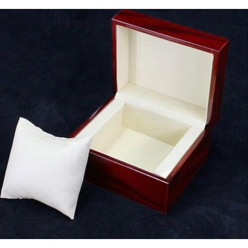 Single Slot Watch Case Wood Gift Box Storage 1 Slot Jewelry 10 X 10 X 7cm