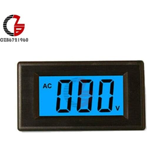 Digital Voltmeter DC 0-500V Blue Backlight LCD Display Volt Meter AC/DC 9-12V Voltage Meter Tester Monitor Meter