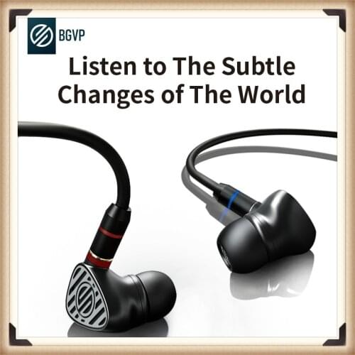 BGVP DN3 1DD+1BA Hybrid Dynamic Balanced Armature Headset Heavy Bass HIFI Music Monitor Audiophile MMCX Earphone Earbuds DM8 Q2S