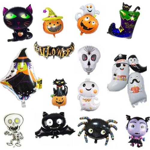 Halloween Skull Ghost Vampire Pumpkin Film Balls Spider Bat Halloween Home Party Decoration Supplies Balloons