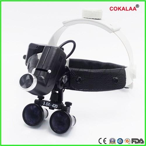 Good quality 2.5X /3.5X Operation lamp surgical headlight Dental Loupes Medical Magnifier Dental Loupes