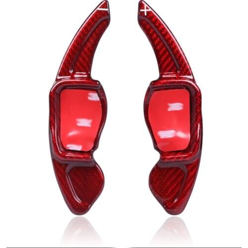 Carbon steering wheel DSG paddle shifters for Volkswagen VW GOLF 6 CC Touareg R20 Tiguan Paddle Gearbox Car Accessories Covers