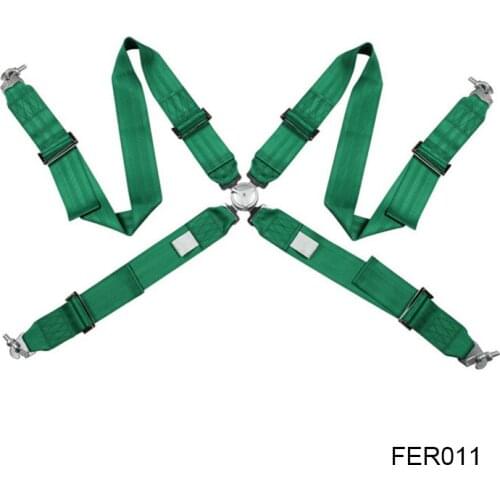 Kylin Racing 3 Inches 4 Points Green Color Car Seat Safety Belt FER011