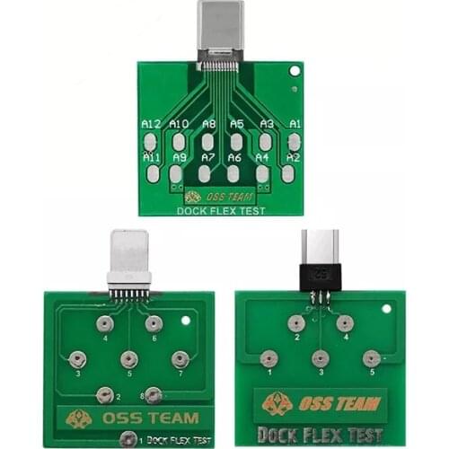 Micro USB Test Board Charging Dock Flex Tester for iPhone Andorid TYPE-C Charging Battery Power Testing Fix Tool 3pcs/lot