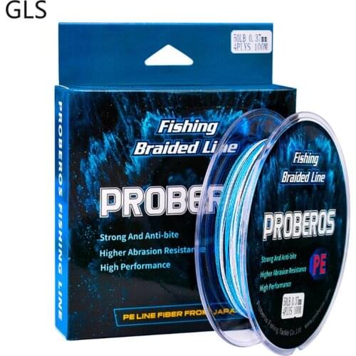 GLS NEW 4 Strands10-100LB Multifilament Fishing Line 100m High-strength PE Material Braided Line Fishing Accessories