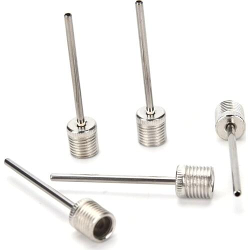 10Pieces Sports Ball Inflating Pump Needle For Football Basketball Soccer Inflatable Air Valve Adaptor Stainless Steel Pump Pin